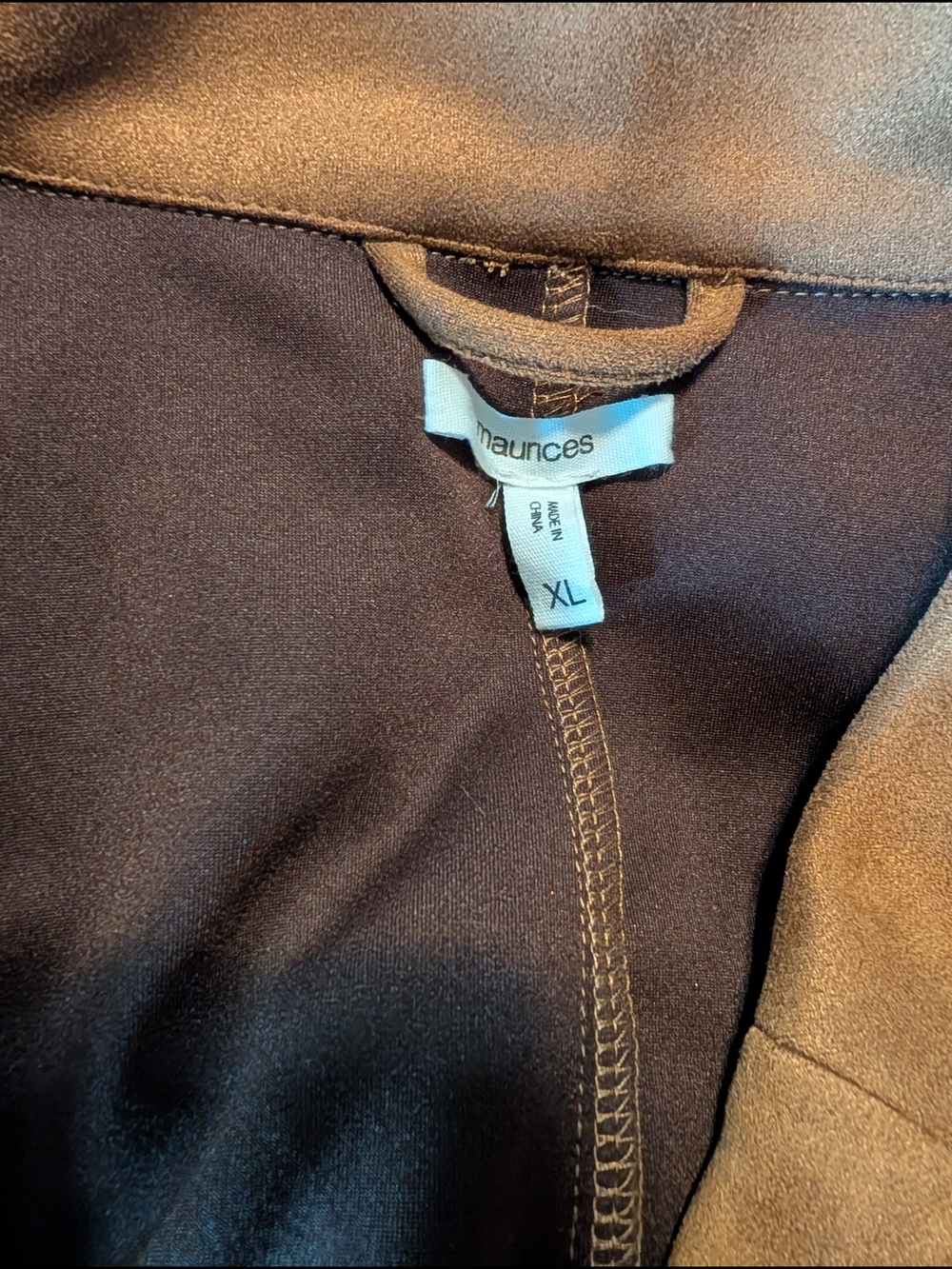 NWOT Maurices Faux Suede Blazer- Cognac (XL) - Picture 4 of 4